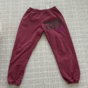 Free city pink sweatpants